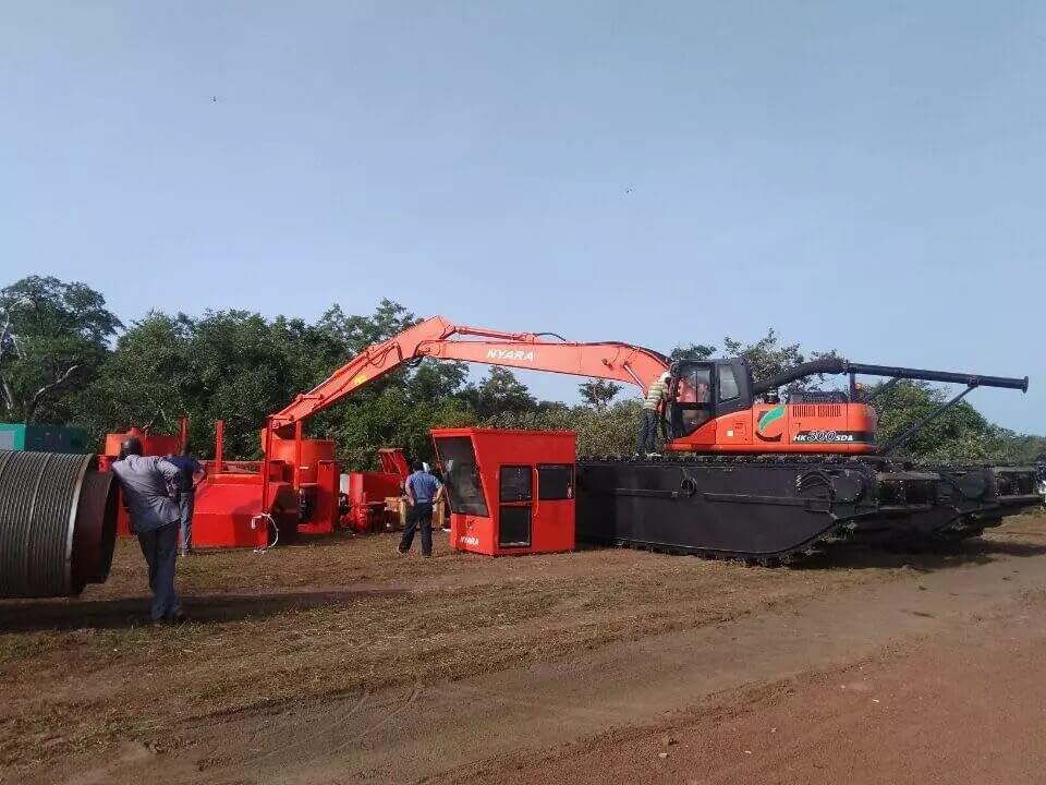 Mali 60TPH Amphibious Alluvial gold washing plant