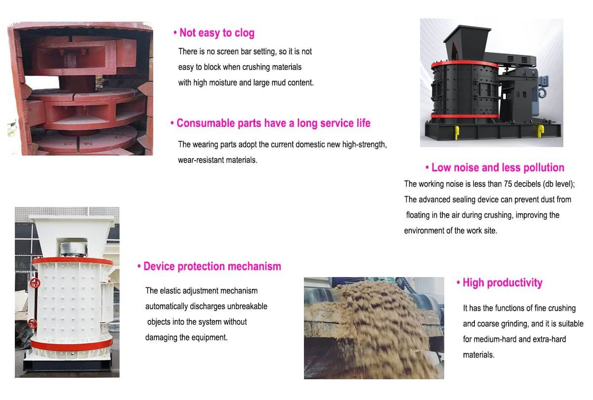 Vertical Shaft Compound Crusher features