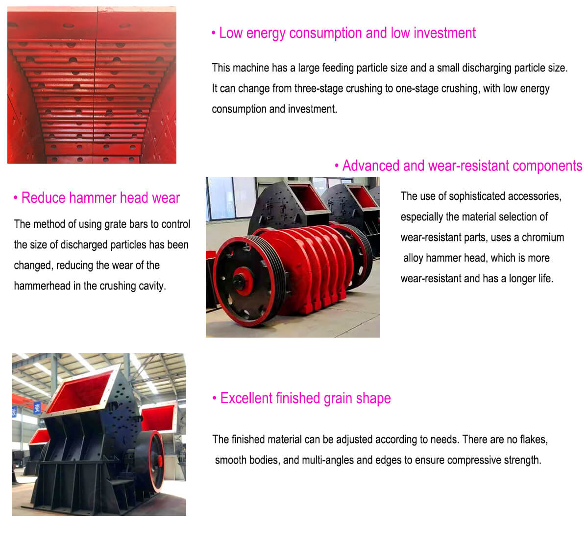heavy hammer crusher features