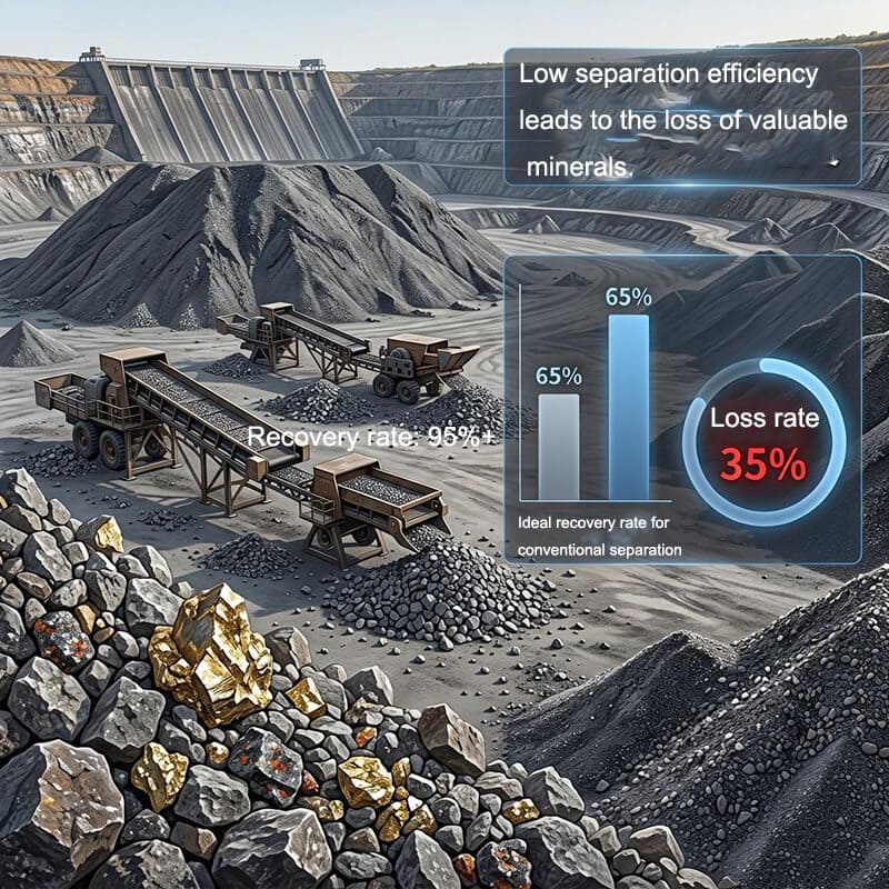 Low separation efficiency