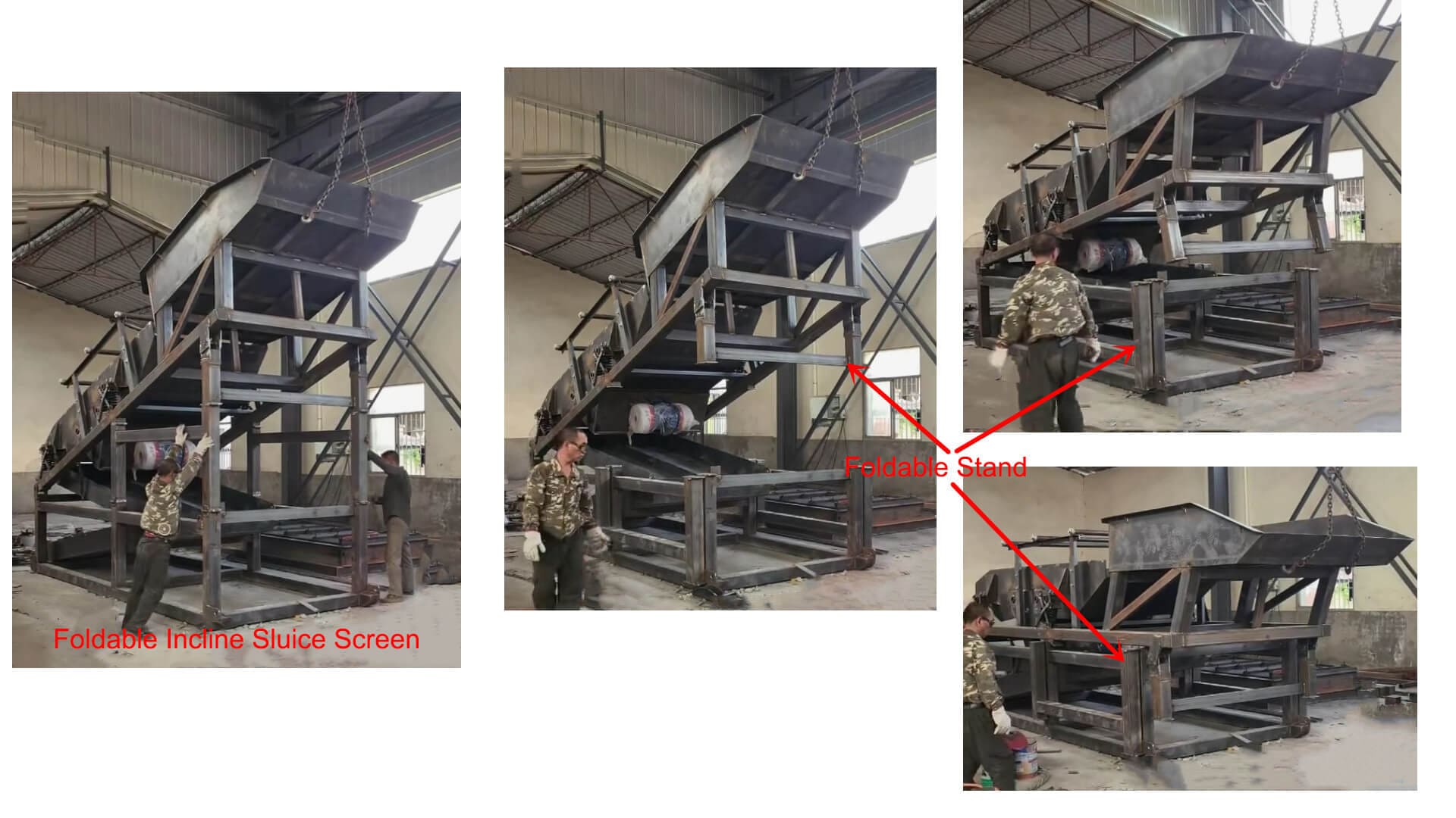 Gold Inclined Sluice Screen Foldable Version