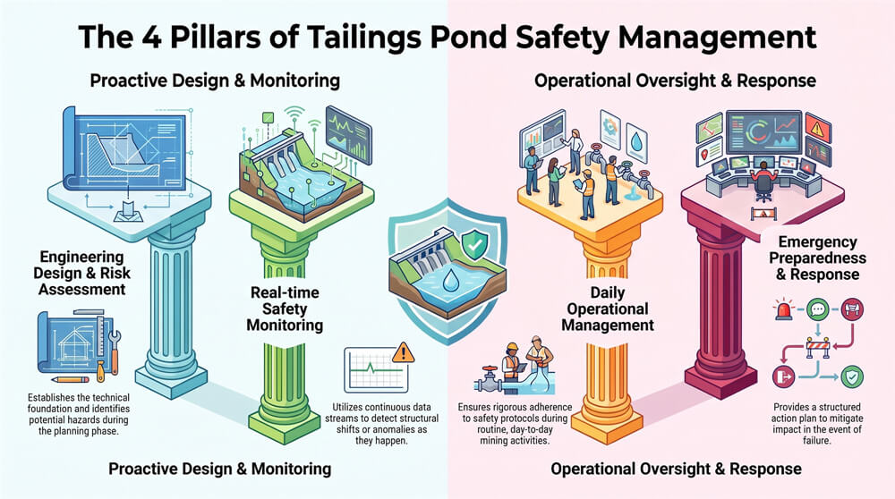 tailings pond safety management pillars