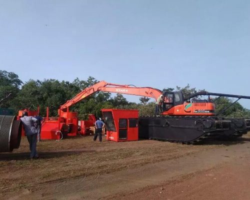 Mali 60TPH Amphibious Alluvial gold washing plant